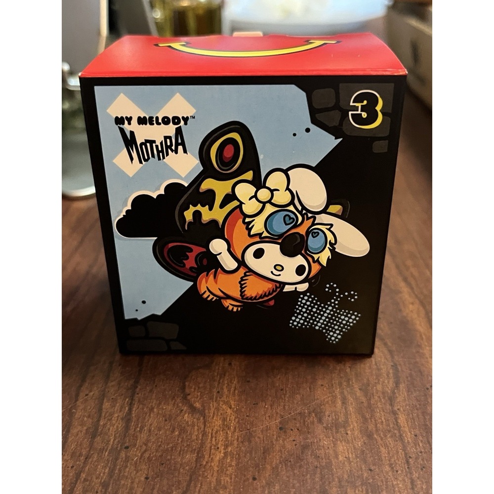 2026 McDONALD'S HELLO KITTY GODZILLA #3 TOY-MY MELODY MOTHRA-NEW IN BOX!